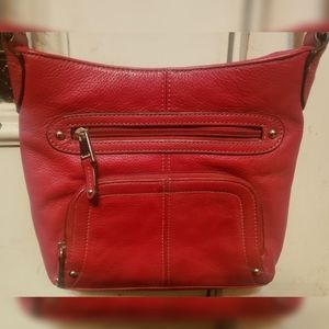 Small Red Tignanello Crossbody Purse